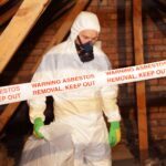 asbestos removal technician at work